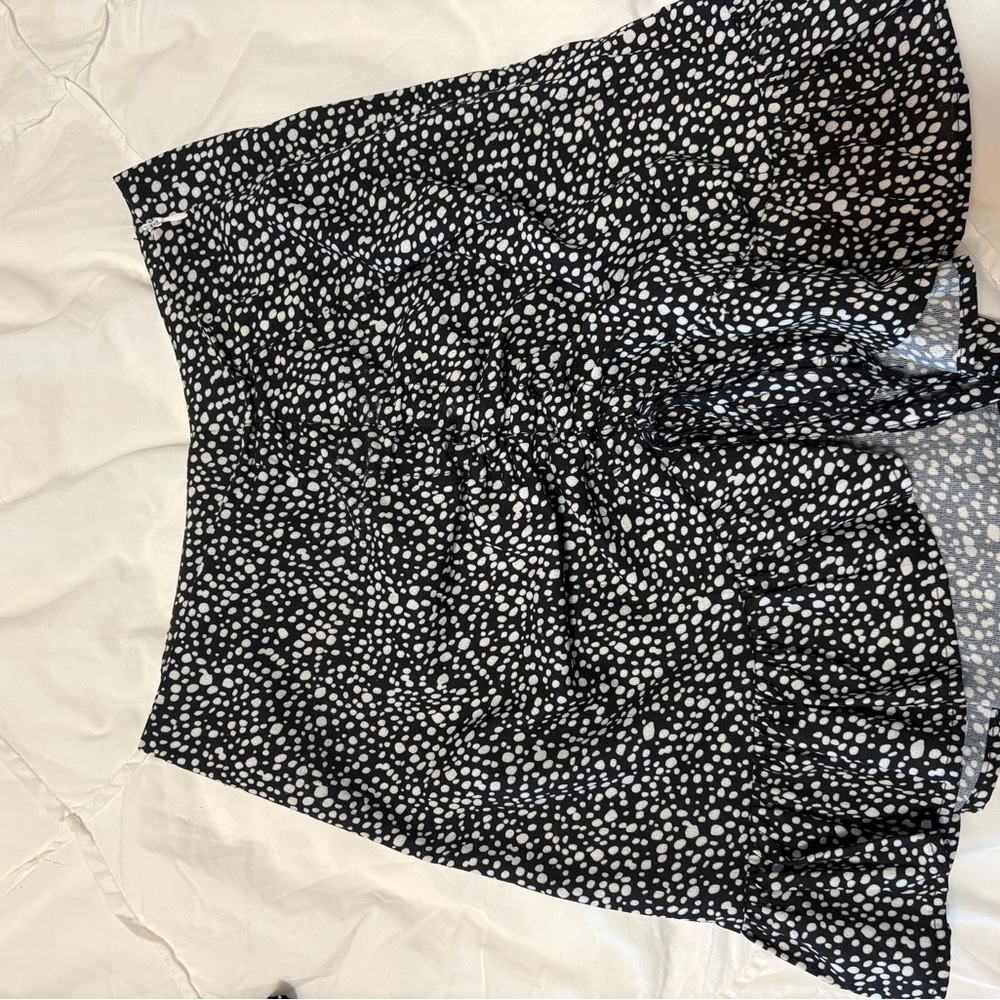 Black and White Polka Dot Skirt